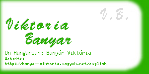 viktoria banyar business card